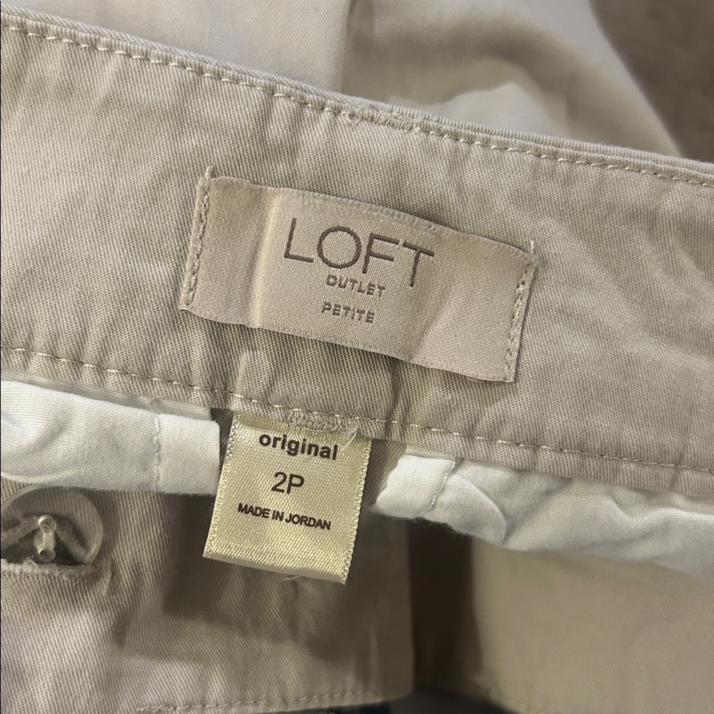 LOFT Beige Cropped Chino Pants - Picture 10 of 11